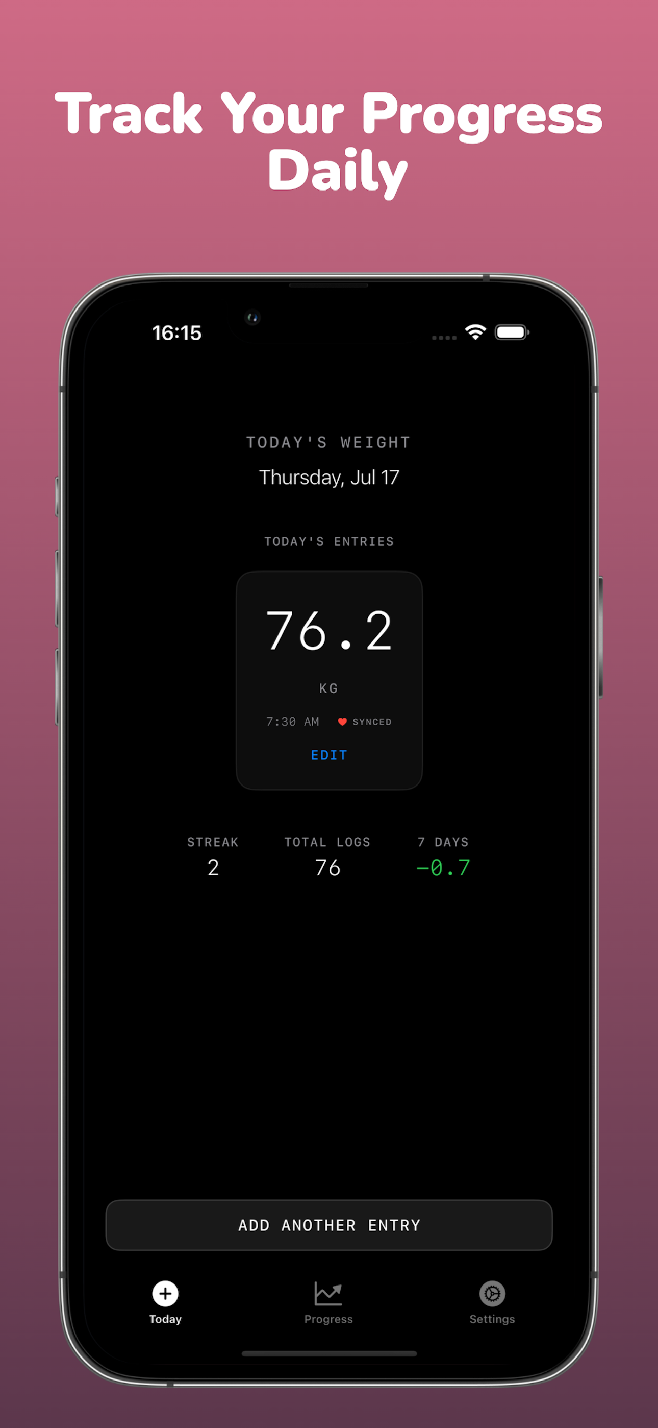 Weight Tracker screenshot 1